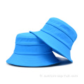 100% chapeaux de seau bleu polyester
